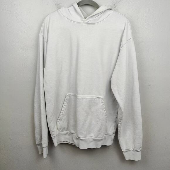 Talentless Hoodie‎ Mens Medium White Pullover Sweatashirt Cotton Terry - Picture 1 of 9